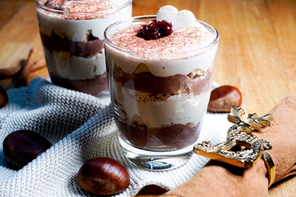 Maronen-Schokoladen-Tiramisu, vegan