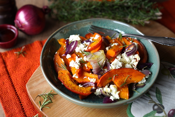 Ofenkürbis mit Feta
